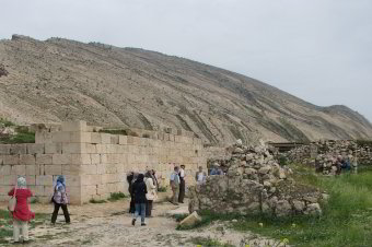 Ruinen der sassanidischen Festung in Bishapur