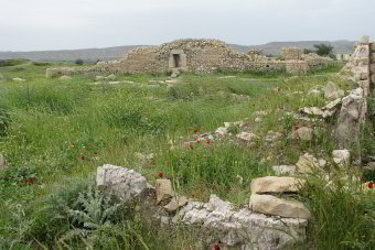 Ruinen der sassanidischen Festung in Bishapur