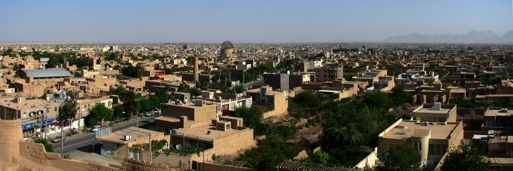 Blick von der Zitadelle auf Meybod