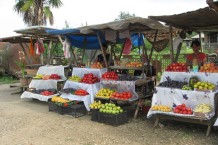 Bild: Straßenrand bei den Obstfrauen