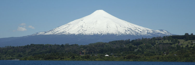 Bild: Der erste Blick auf den Vulkan Villarica