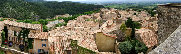 Bild: Panorama vom Schloss von Barroux aus