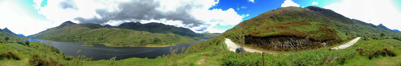 360°-Panorama des Loch Leven