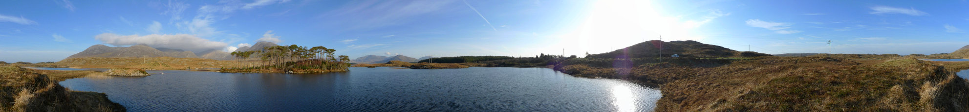 360° Panorama an der N59 zwischenClifden und Maam Cross