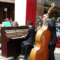 Strassenmusiker in der Rue Mouffetard