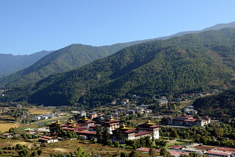 Bild: Thimphu von oben