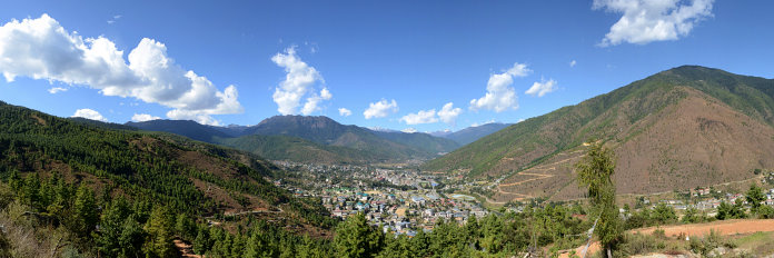 Bild: Panoramablick auf Thimphu