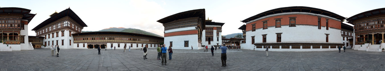 360°-Panorama im Tashinchho Dzong