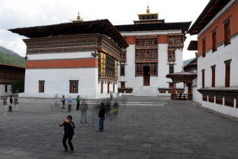 Bild: Langzeitaufnahme im Tashinchho Dzong