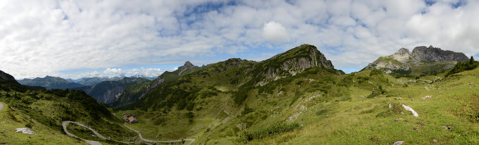 Bild: Panorama kurz vor der Freiburger Hütte