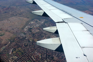 Bild: Landeanflug auf Johannesburg