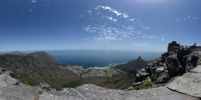 Bild: 180°-Panorama auf dem Tafelberg