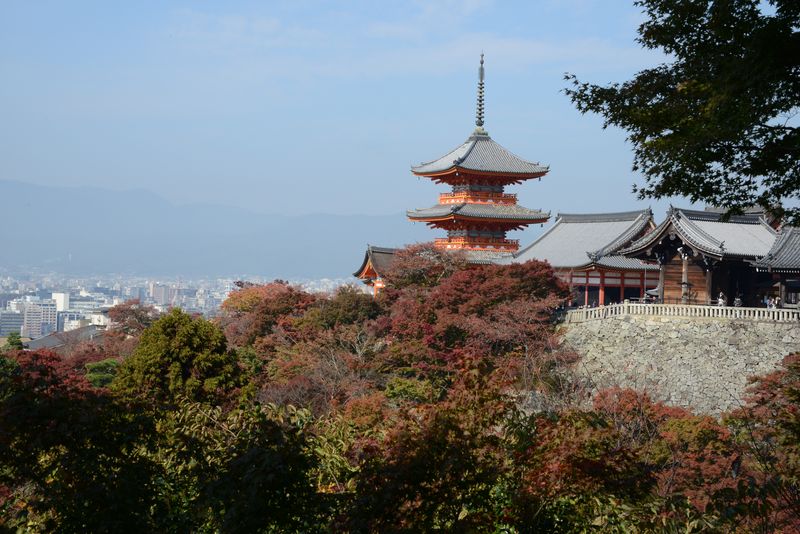 Kyoto im Hintergrund