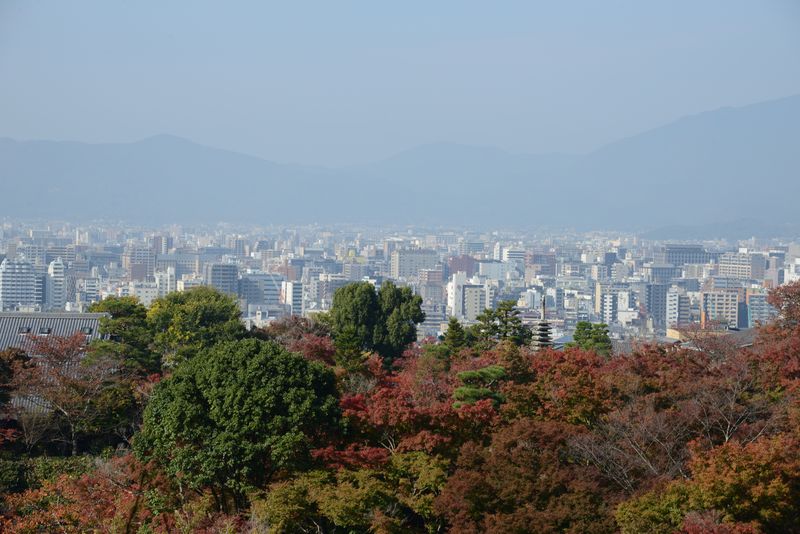 Kyoto im Hintergrund