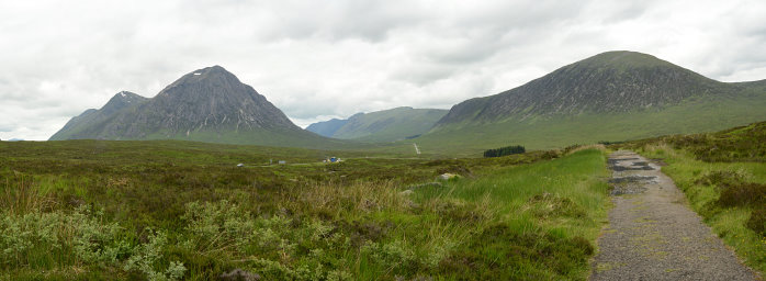 Bild: Blick vom Hotel in das Glencoe