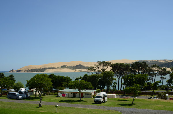 Unser Camper in Opononi auf dem Campingplatz