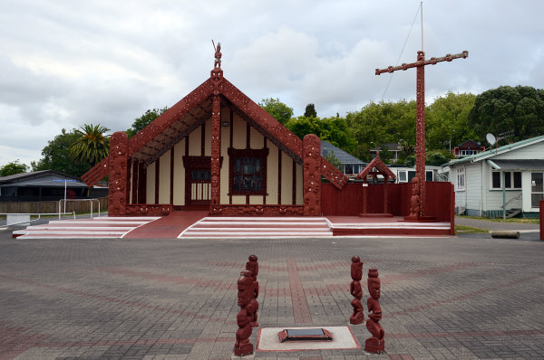 Ein Marae in Rotorua