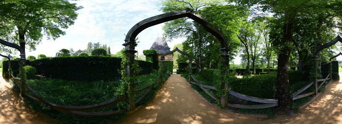 Bild: 360°-Panorama in den Jardins d´Eyrignac