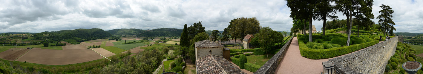 Bild: 360°-Panorama auf der Terrasse von Marqueyssac