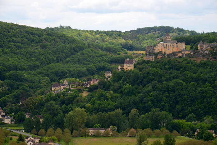 Unser Häuschen in Castelnaud sieht man leider nicht