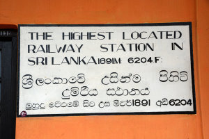 Bild: Der Bahnhof in Pattipola ist der höchstgelegene in Sri Lanka