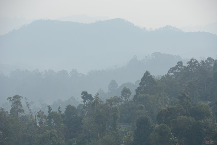 Morgendunst über Bandarawela