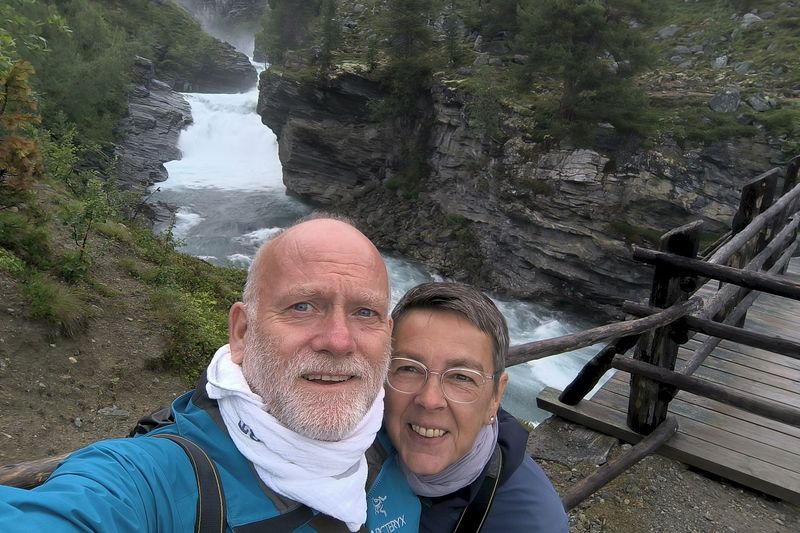 Wir in Billingen am Wasserfall