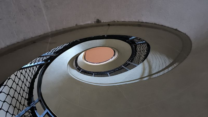 Wendeltreppe in einem Seitentrakt