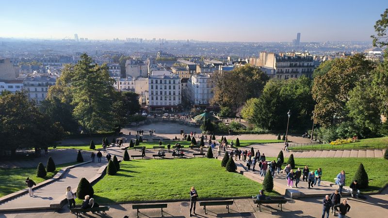 Blick von Sacré-Cœur auf Paris