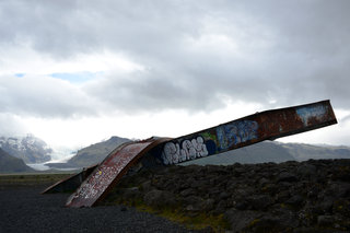 Gletscher an rostigem Stahl